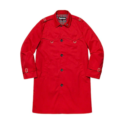 Supreme D-Ring Trench Coat Red