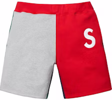 Supreme S Logo Colourblocked Sweatshort Red