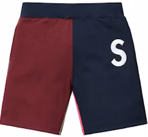 Supreme S Logo Colourblocked Sweatshort Navy
