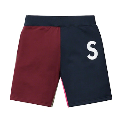 Supreme S Logo Colourblocked Sweatshort Navy