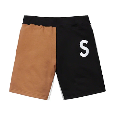 Supreme S Logo Colourblocked Sweatshort Black