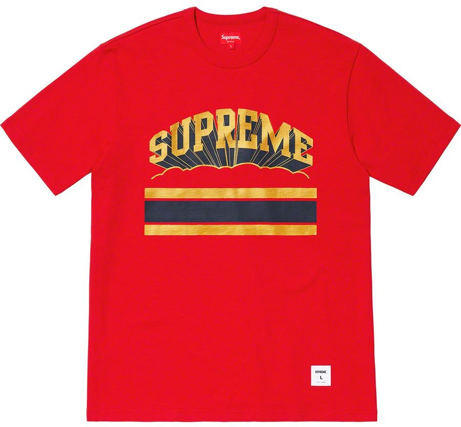 supreme-cloud-arc-tee-red