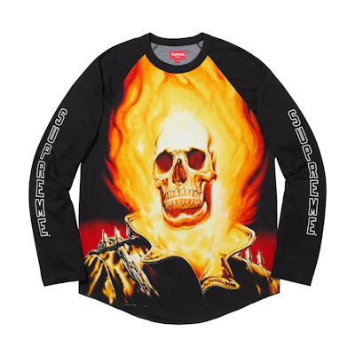 Supreme Ghost Rider Raglan L/S Top Black