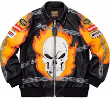 Supreme Vanson Leathers Ghost Rider Jacket Black