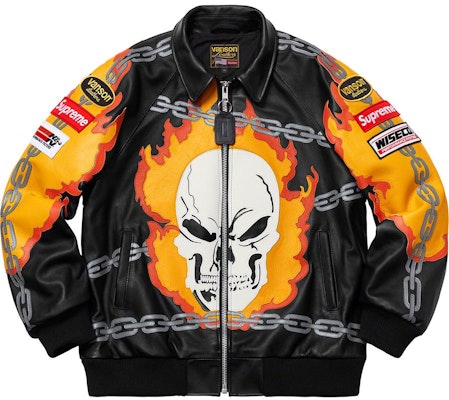 Jaket Supreme Vanson Leathers Ghost Rider Hitam Buy Jaket Supreme Vanson Leathers Ghost Rider Hitam
