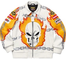 Supreme Vanson Leathers Ghost Rider Jacket White Supreme Vanson Leathers Ghost Rider Jacket White