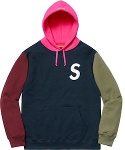 Sudadera con Capucha Supreme S Logo Color Block Azul Marino. Buy Sudadera con Capucha Supreme S Logo Color Block Azul Marino.