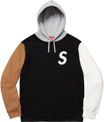 Supreme S Logo Colourblocked Hooded Sweatshirt Black Buy Supreme S Logo Colourblocked Hooded Sweatshirt Black