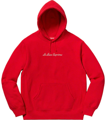 Supreme Le Luxe Hooded Sweatshirt Red Buy Supreme Le Luxe Hooded Sweatshirt Red