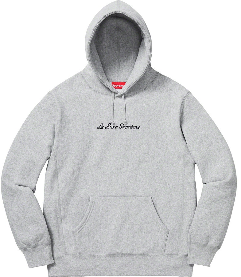 Supreme Le Luxe Hooded Sweatshirt Heather Grey - Novelship
