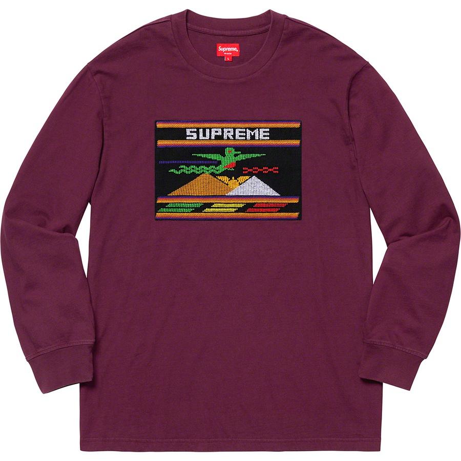 Supreme Needlepoint Patch L/S Top Purple - Novelship