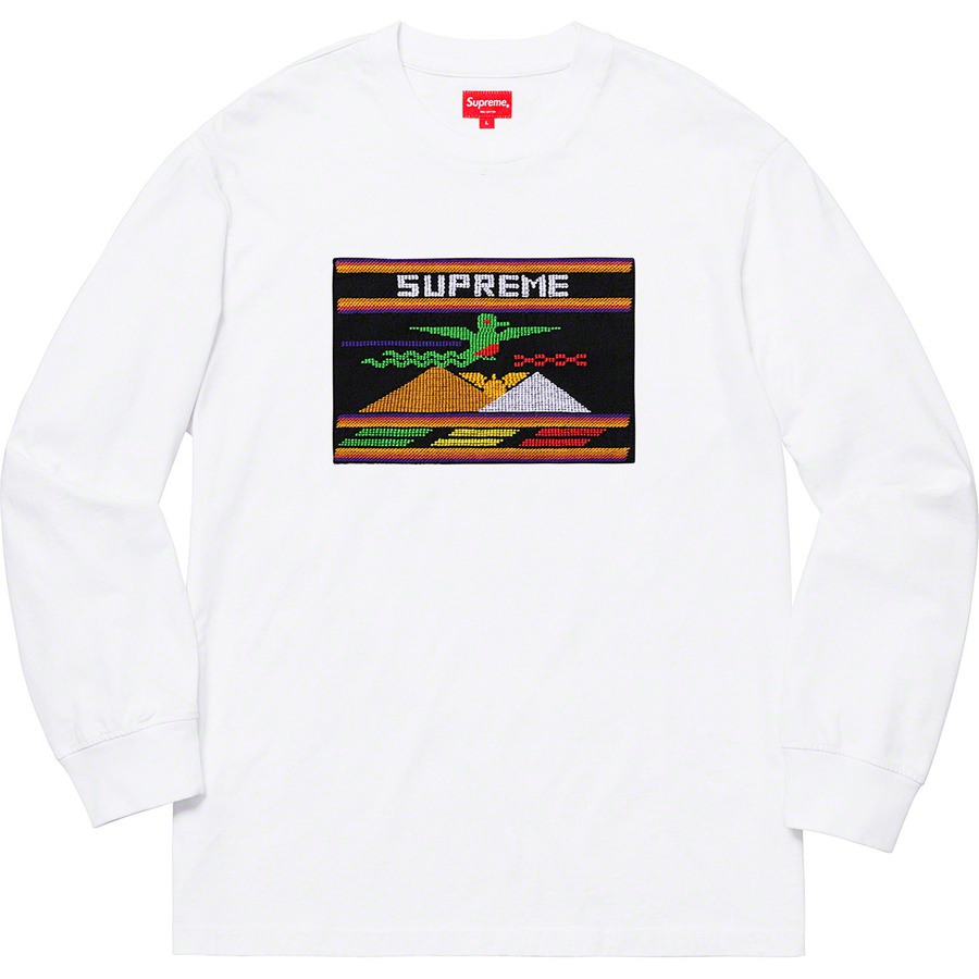 Supreme Needlepoint Patch L/S Top White - Novelship