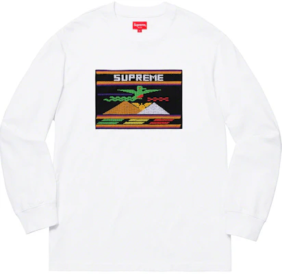 Supreme Camiseta Manga Larga Blanca con Parche Bordado Buy Supreme Camiseta Manga Larga Blanca con Parche Bordado