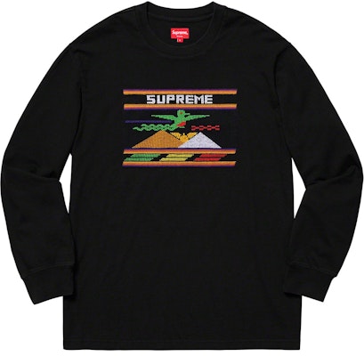 Supreme 黑色针织贴片长袖上衣 Buy Supreme 黑色针织贴片长袖上衣
