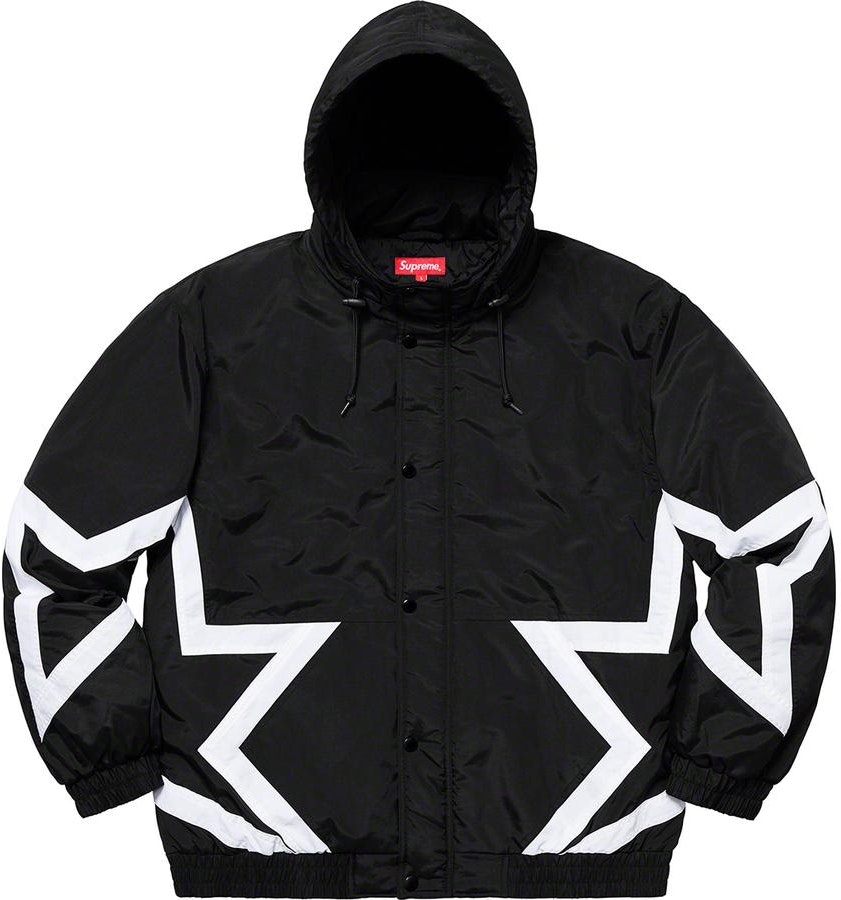 supreme-stars-puffy-jacket-black