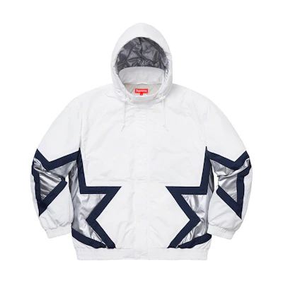Supreme Stars Puffy Jacket White