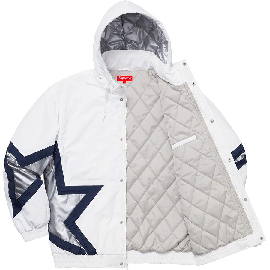 Supreme Stars Puffy Jacket White - Novelship