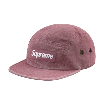 Supreme Washed Linen Camp Cap Purple