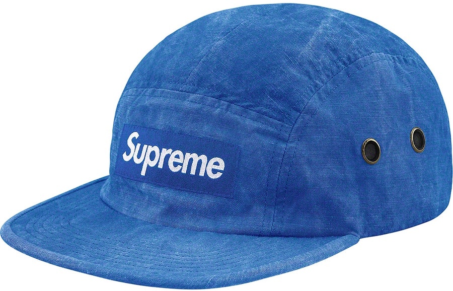 supreme-washed-linen-camp-cap-navy