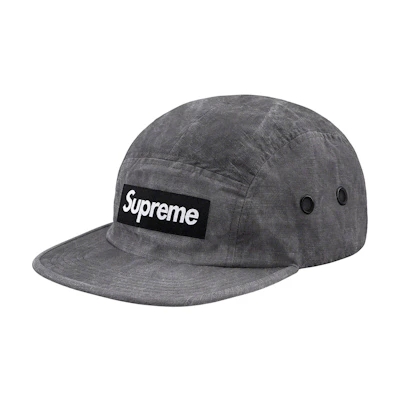 Supreme Washed Linen Camp Cap Black