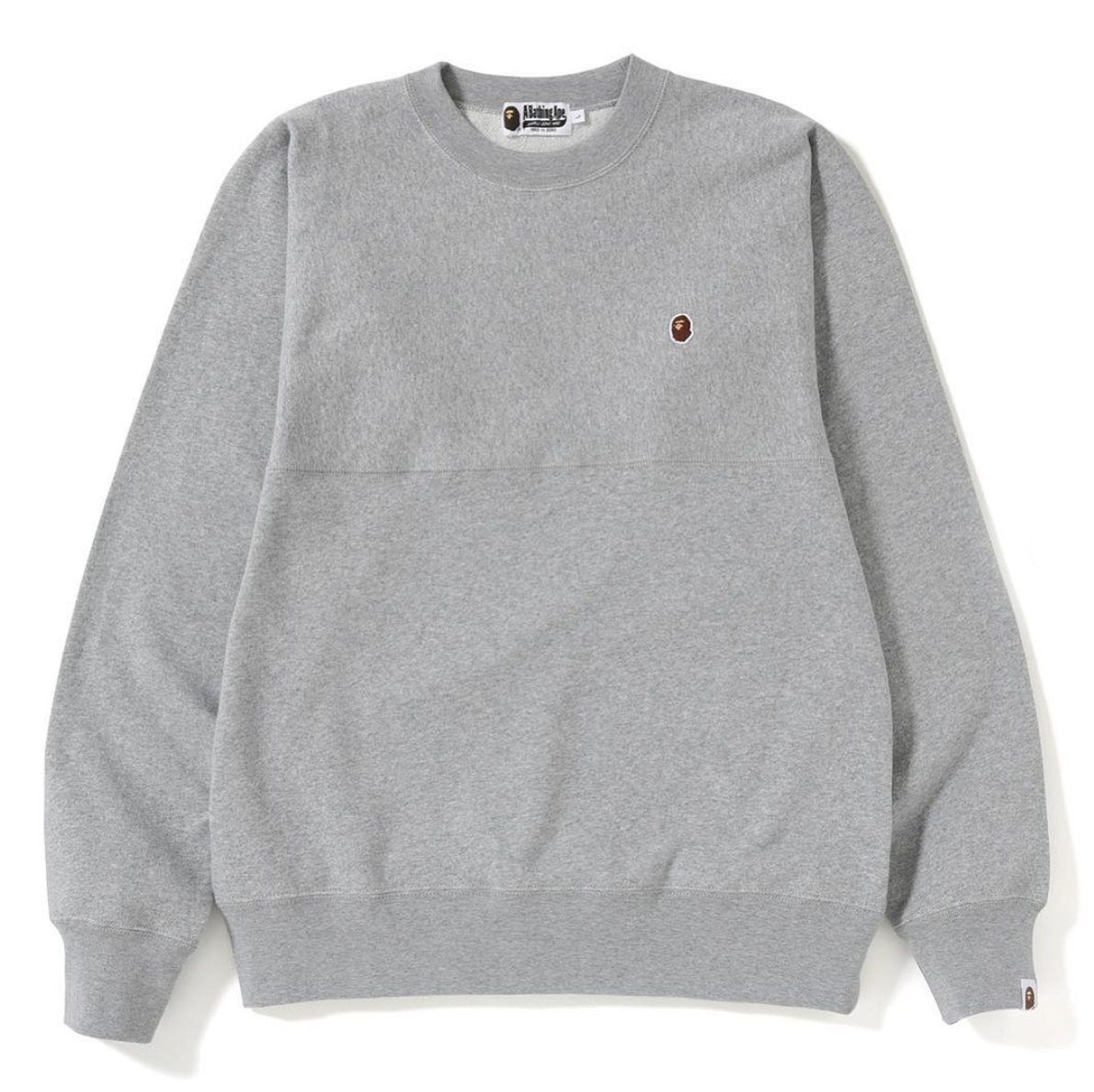 BAPE One Point Mix Camo Big Logo Crewneck Grey