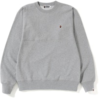 BAPE One Point Mix Camo Big Logo Crewneck Grey BAPE One Point Mix Camo Big Logo Crewneck Grey