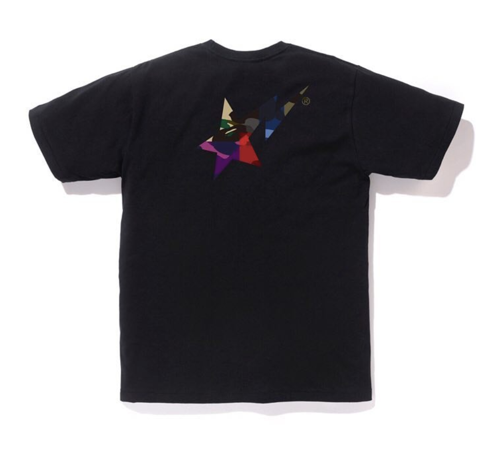 BAPE Mix Camo BAPE Sta Tee Black 圖 2