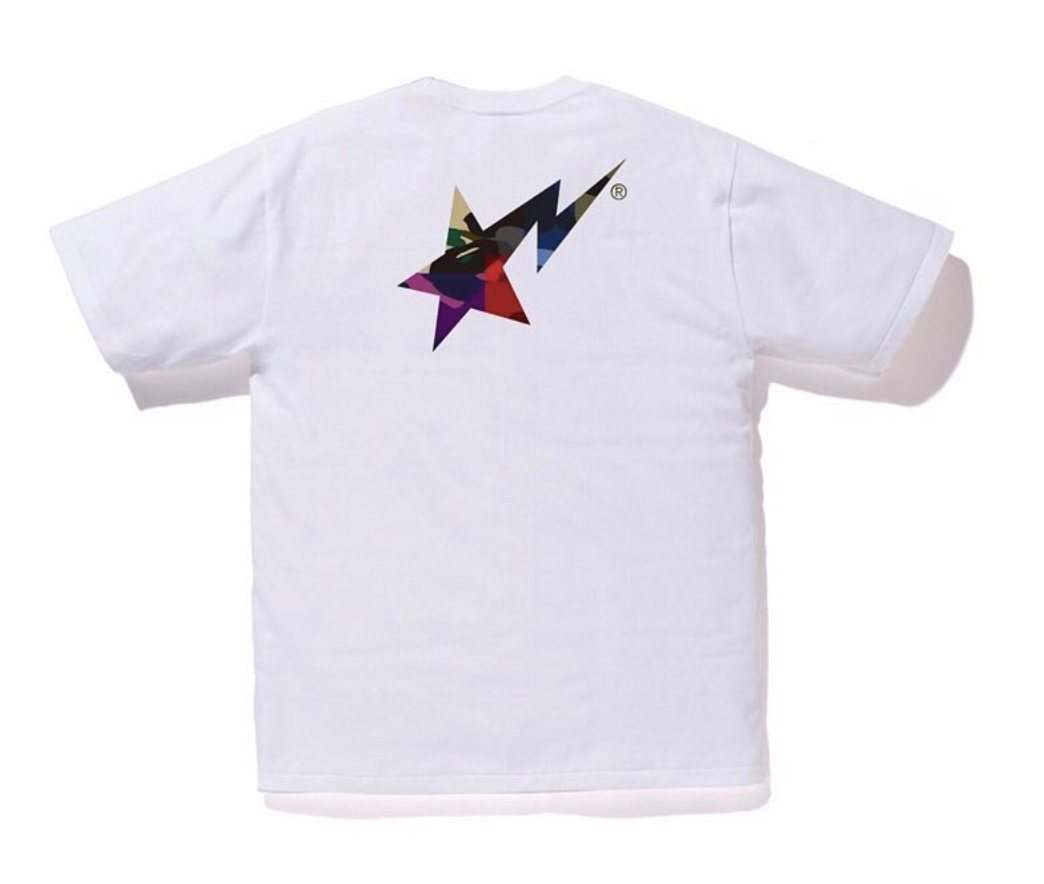 BAPE Mix Camo BAPE Sta Tee White 圖 2