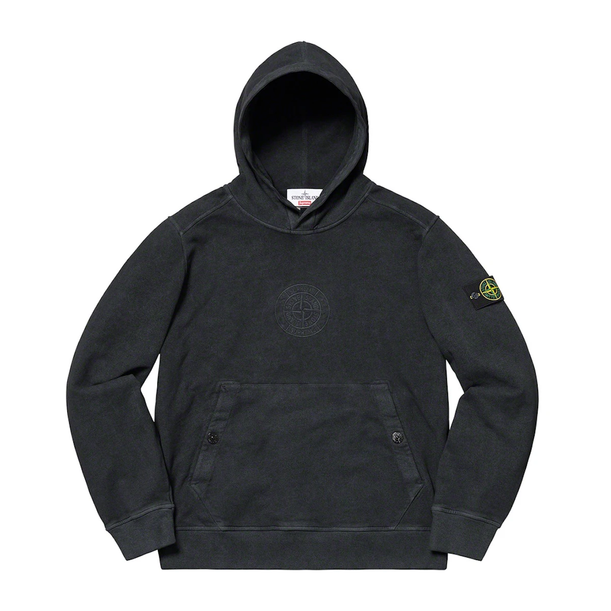 Buy Supreme x Stone Island Hooded Sweatshirt Black Novelship