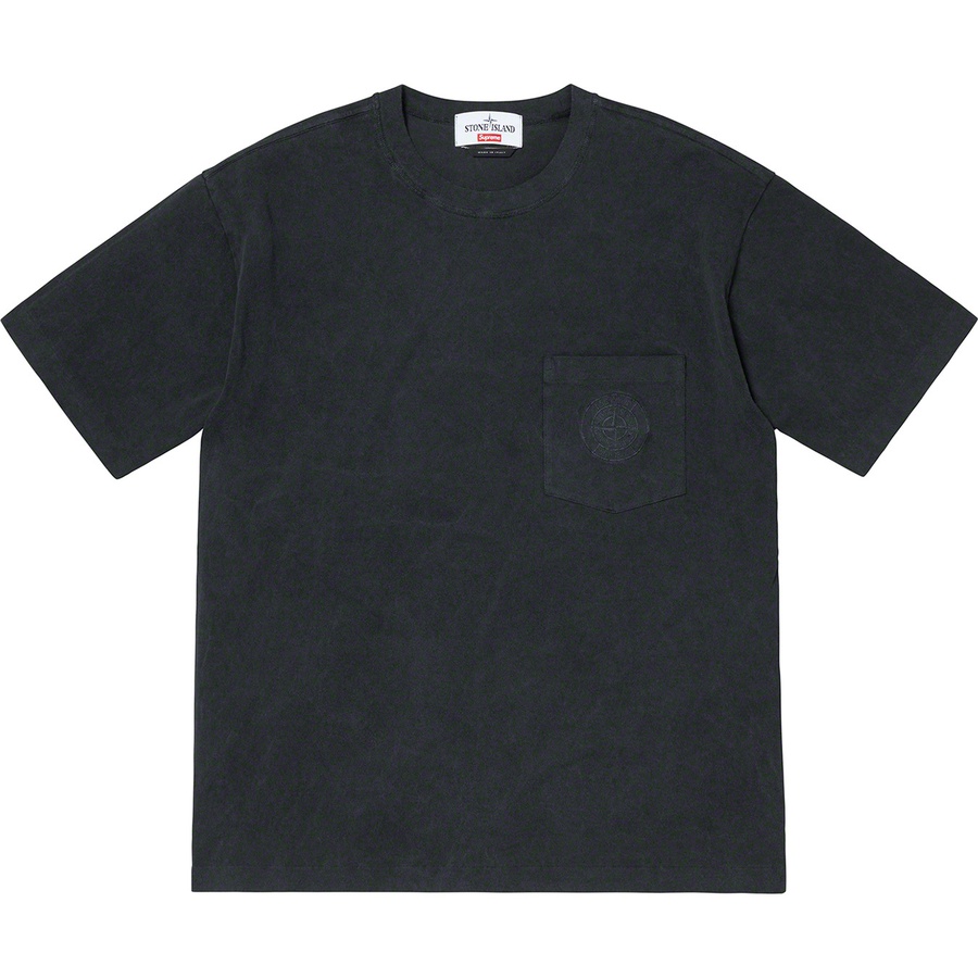 Supreme x stone island pocket tee sale