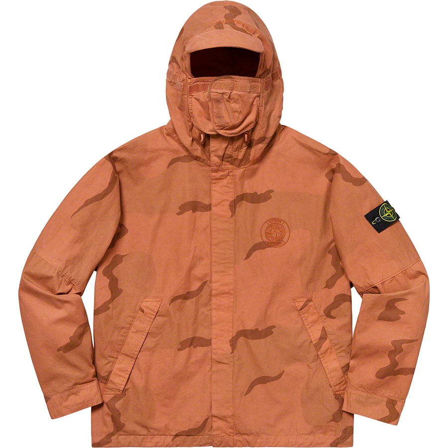 Supreme x Stone Island Riot Mask Camo Jacket Coral Camo