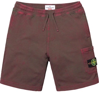 Supreme x Stone Island Sweatshort Merah Buy Supreme x Stone Island Sweatshort Merah