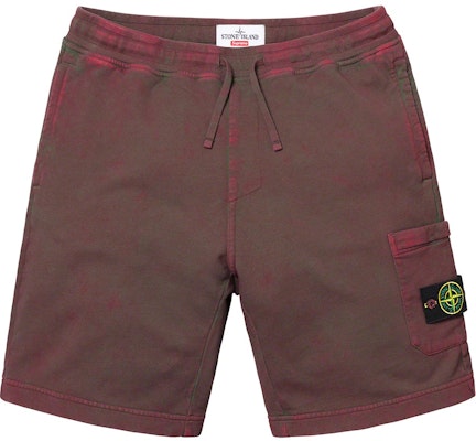 Supreme x Stone Island Sweatshort Red Buy Supreme x Stone Island Sweatshort Red