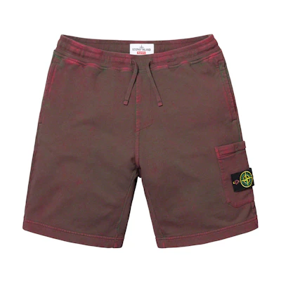 Supreme Stone Island Sweatshort Red