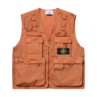 Supreme Stone Island Camo Cargo Vest Coral Camo