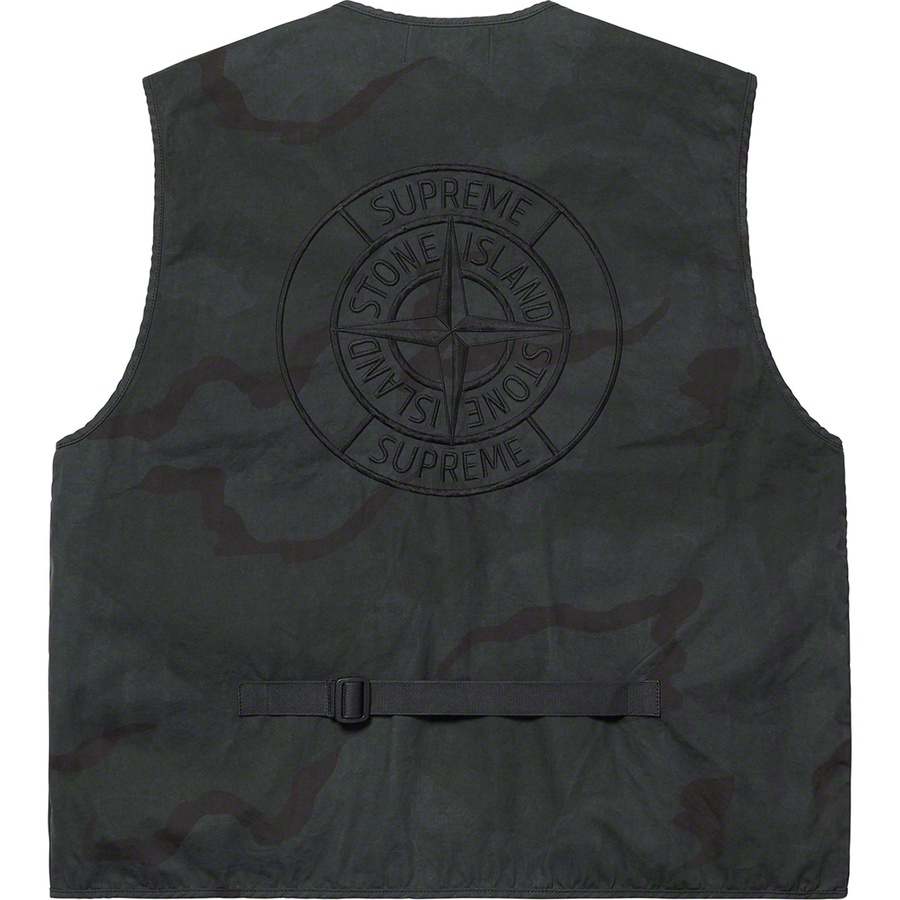 Stone island camo cargo vest on sale