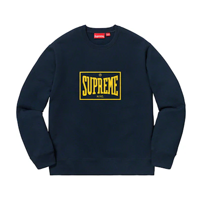 Supreme Warm Up Crewneck Navy