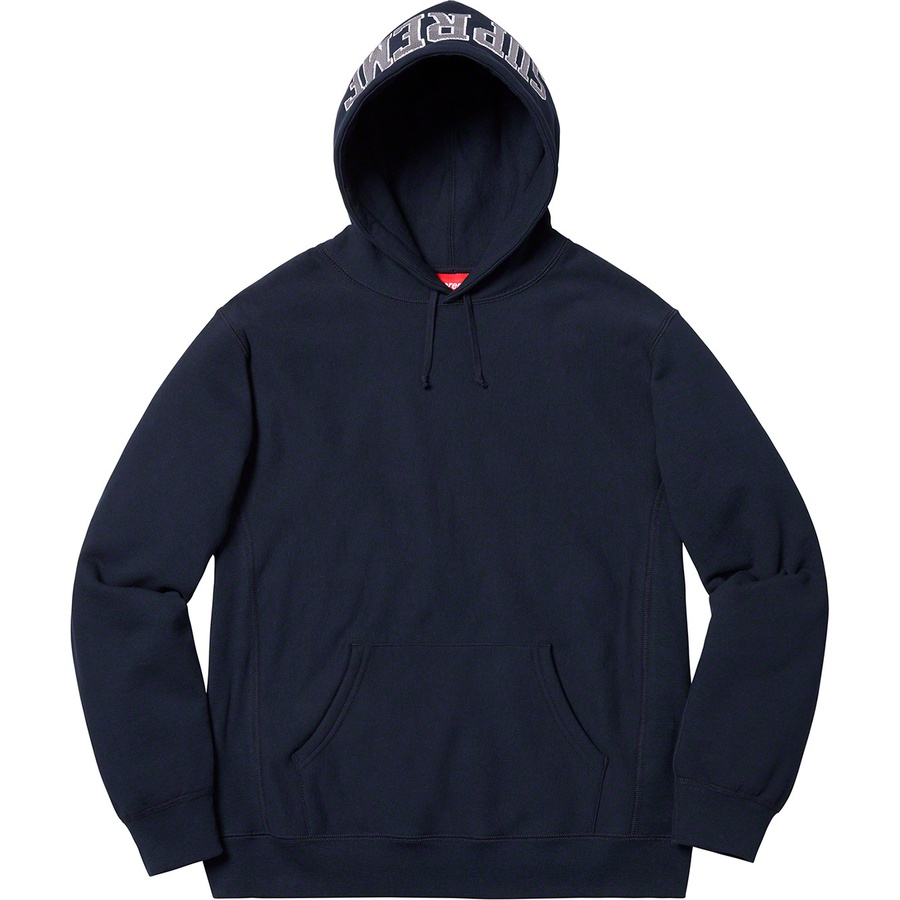 Buy Supreme Sequin Arc Hooded Sweatshirt Navy - Baju Panas Hoodie Biru Navy
