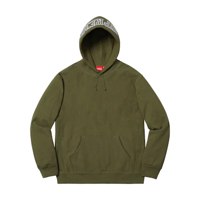 Supreme Sequin Arc Hooded Sweatshirt Dark Olive