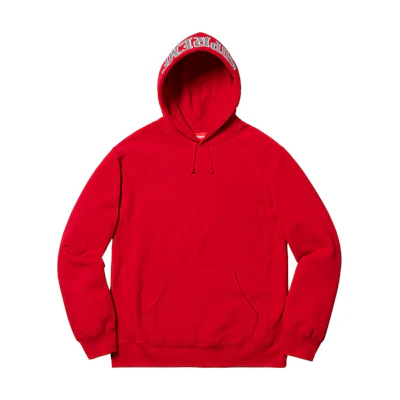 Supreme Sequin Arc Hooded Sweatshirt Red