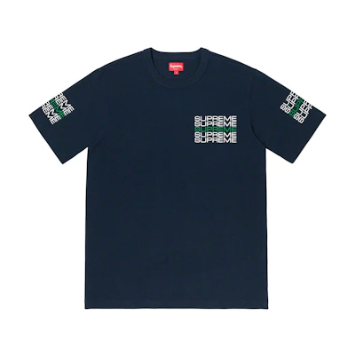 Supreme Stack Logo Tee Navy