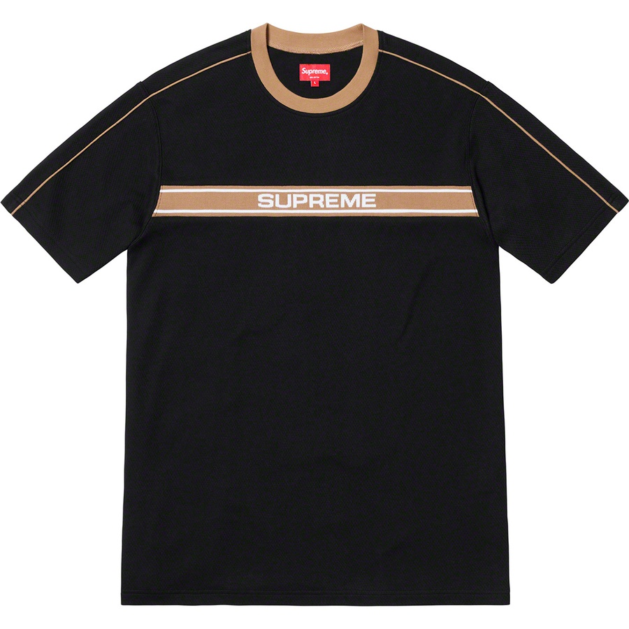 Buy Supreme Chest Stripe Logo S/S Top Black