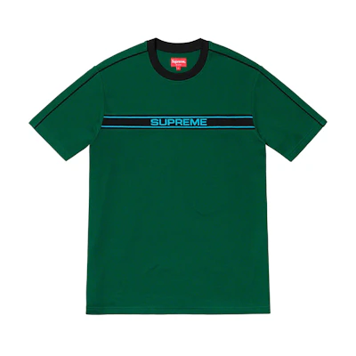 Supreme Chest Stripe Logo S/S Top Dark Green