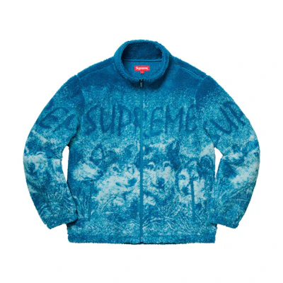 Supreme Wolf Fleece Jacket Dark Teal