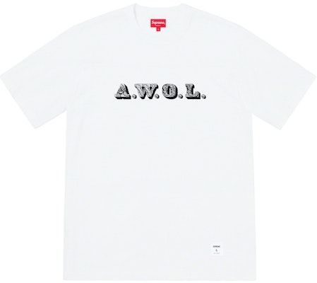 Supreme AWOL Kaos Sepak Bola Putih Buy Supreme AWOL Kaos Sepak Bola Putih