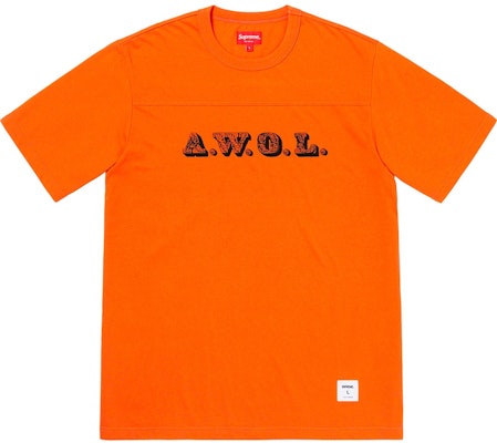 Supreme AWOL Kaos Sepak Bola Orange Buy Supreme AWOL Kaos Sepak Bola Orange