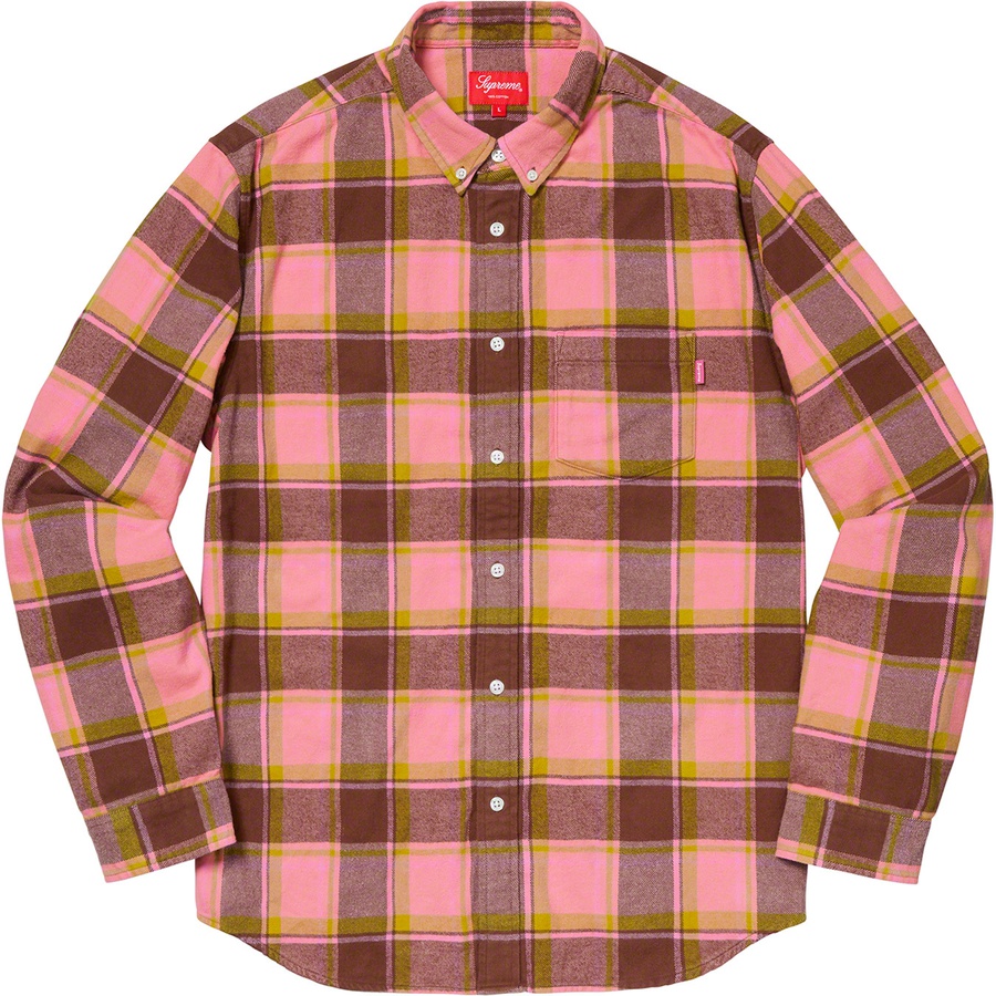 Supreme Plaid Flannel Shirt Dusty Pink - Novelship