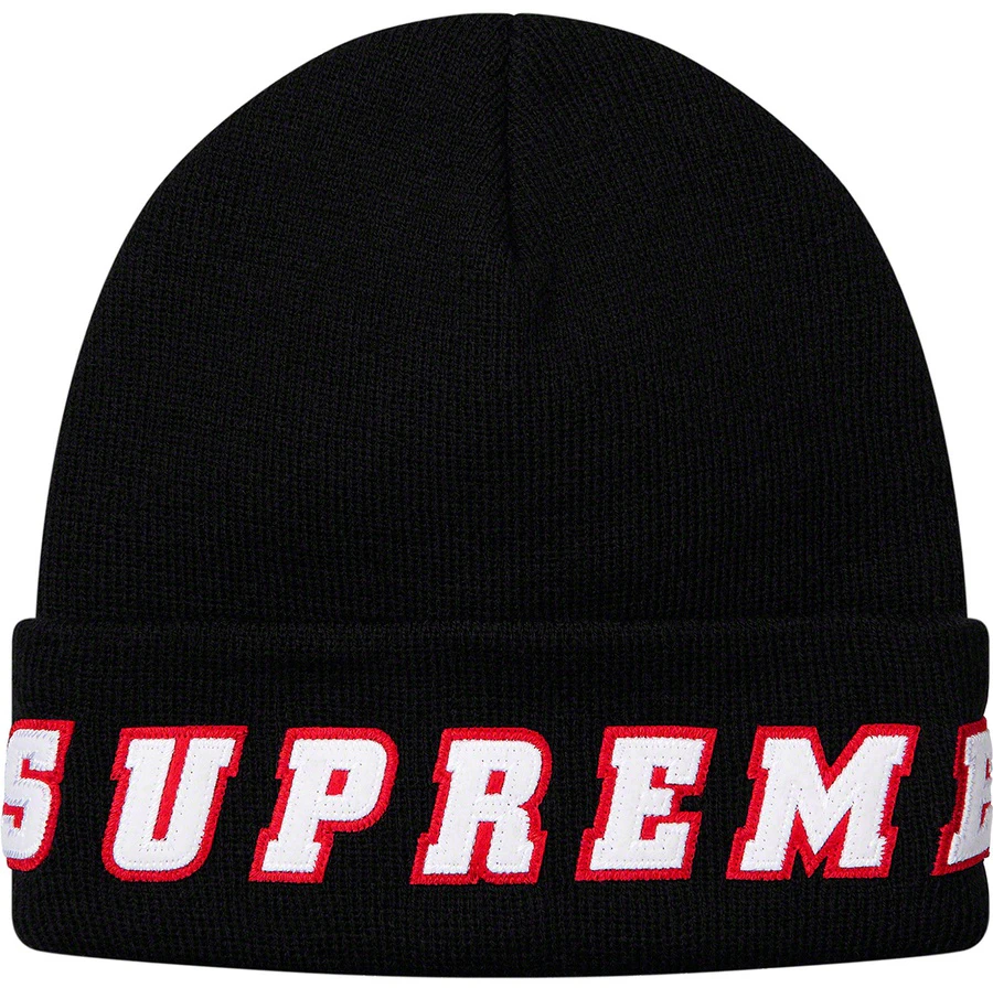 supreme-felt-logo-beanie-black