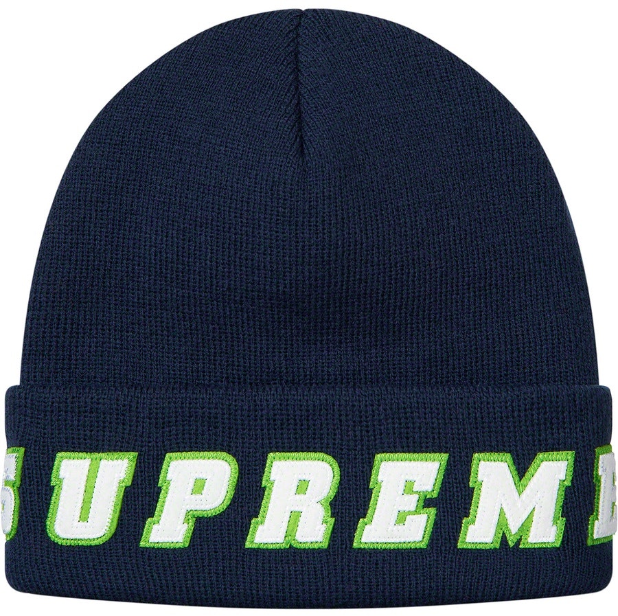 supreme-felt-logo-beanie-navy