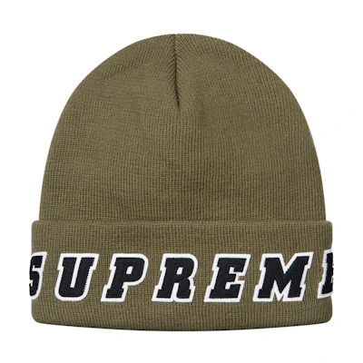 Supreme Felt Logo Beanie Olive